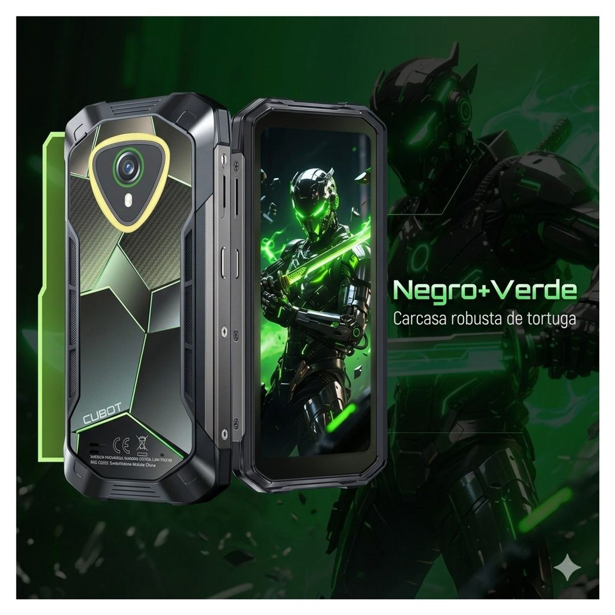 CUBOT - Celular Cubot KingKong Mini 4 Resistente 6GB RAM Expandible 16GB ROM 128GB Pantalla 4.7 Verde
