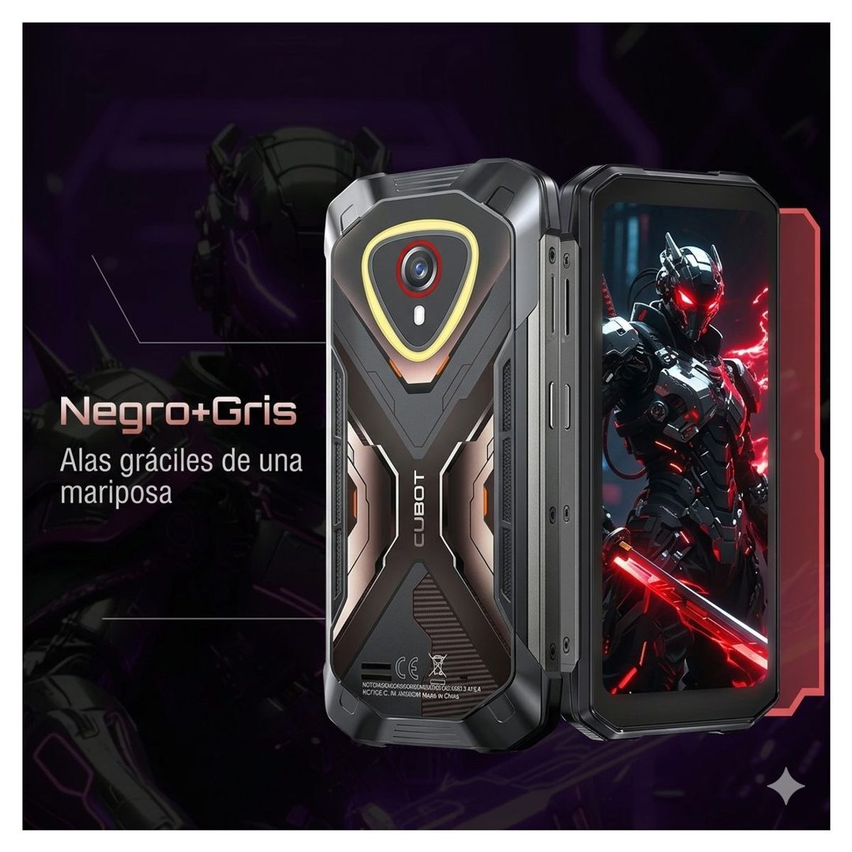 Celular Cubot KingKong Mini 4 Resistente 6GB RAM Expandible 16GB ROM 128GB Pantalla 4.7 Negro, marca CUBOT - Foto 2