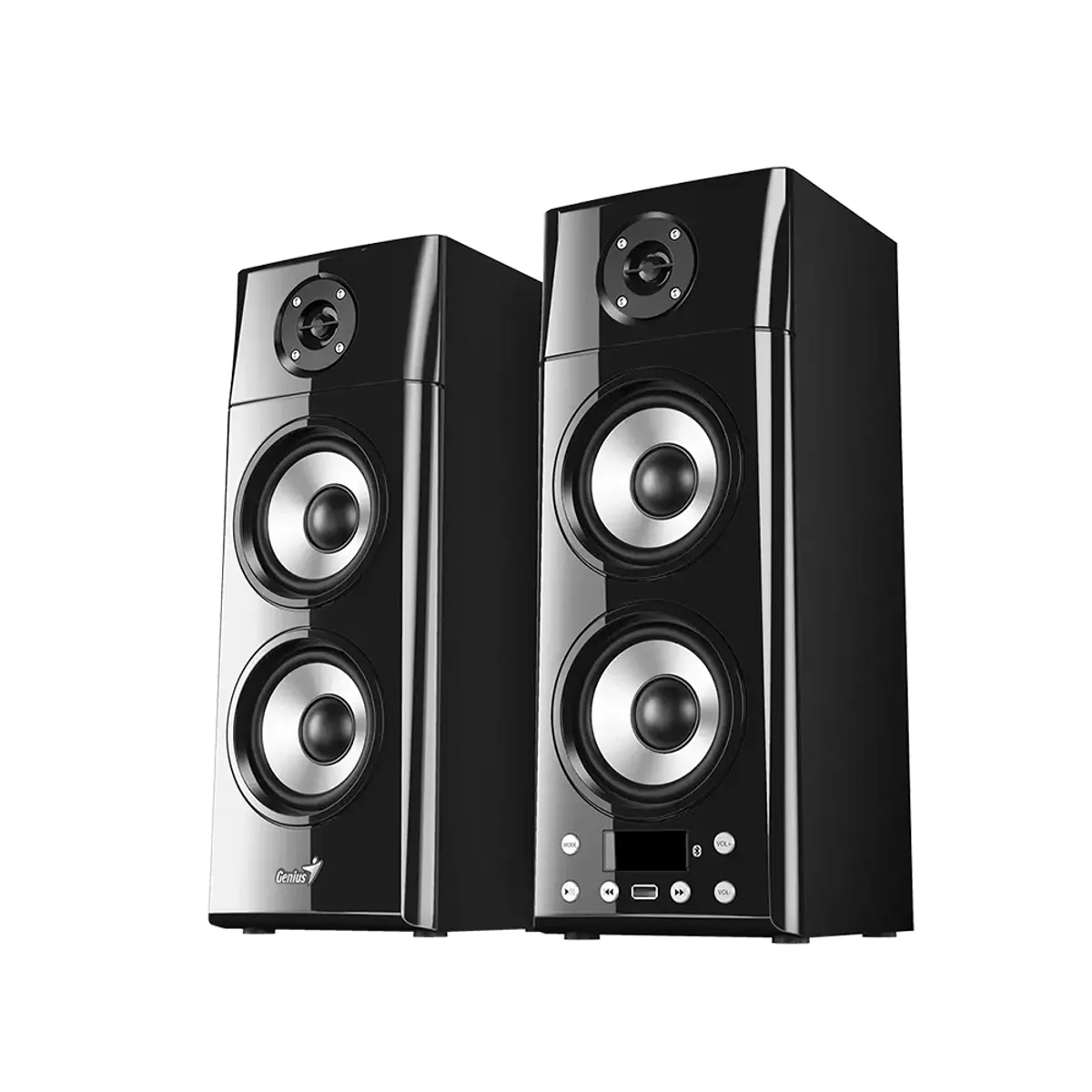 GENIUS - Parlante Genius Sp-Hf2800Bt 60W Bluetooth De Madera Con Conexión Usb - Sonido Potente Y El