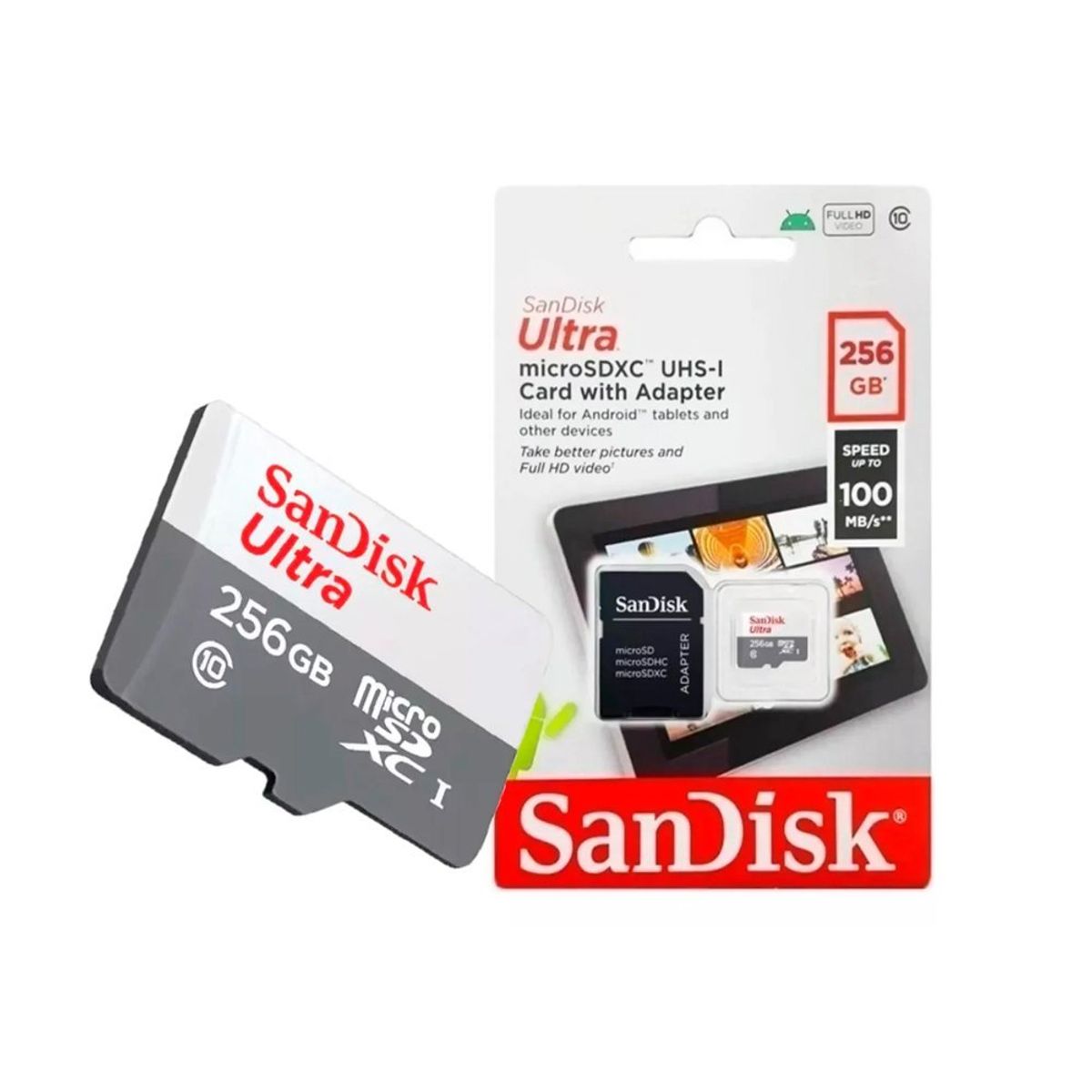 SANDISK - Tarjeta de memoria microSDXC SanDisk 256GB UHS-I U1 A1 para grabación 247