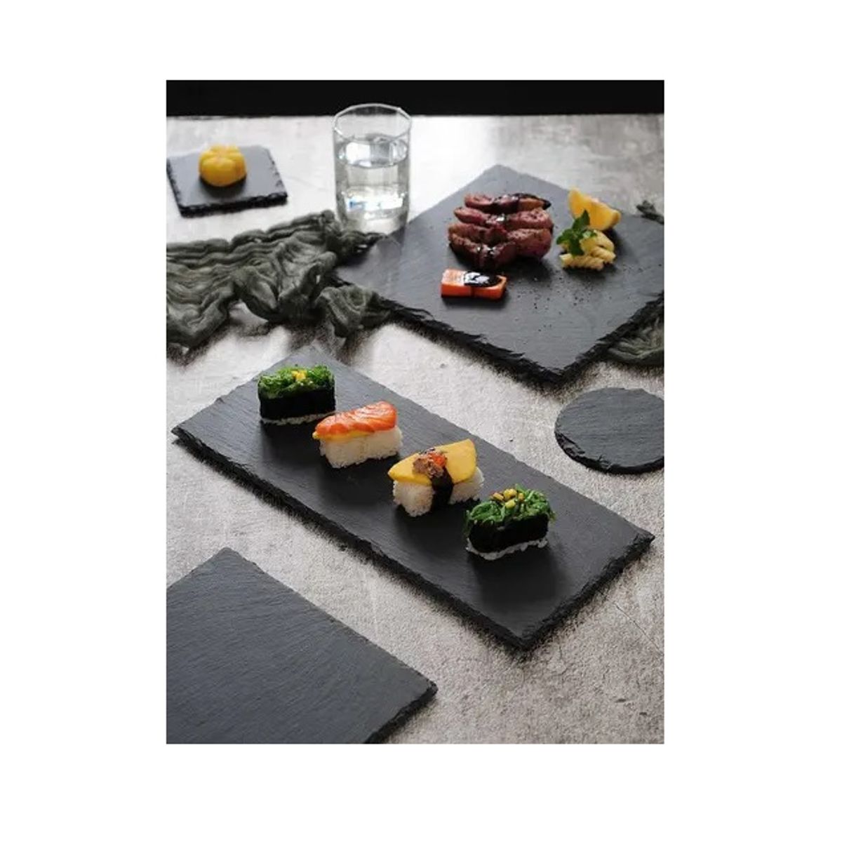 Bandeja Antideslizantes Para Sushi Plato Rectangular 30 X 15 Cm, marca GENERICO - Foto Principal