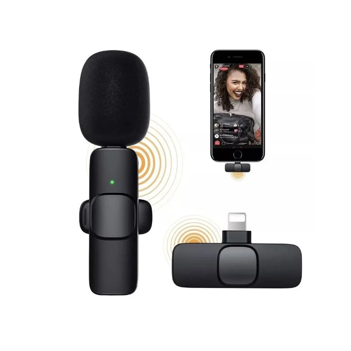 OEM - Microfono Inalambrico K10 Pro Tipo C con Adaptadfor Iphone