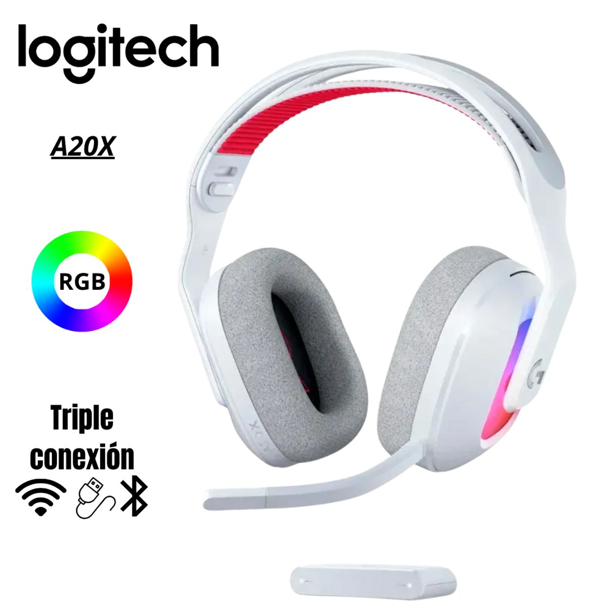 LOGITECH - AUDIFONO LOGITECH G ASTRO A20X 90HPC-PS5-XBOX RGB BLANCO