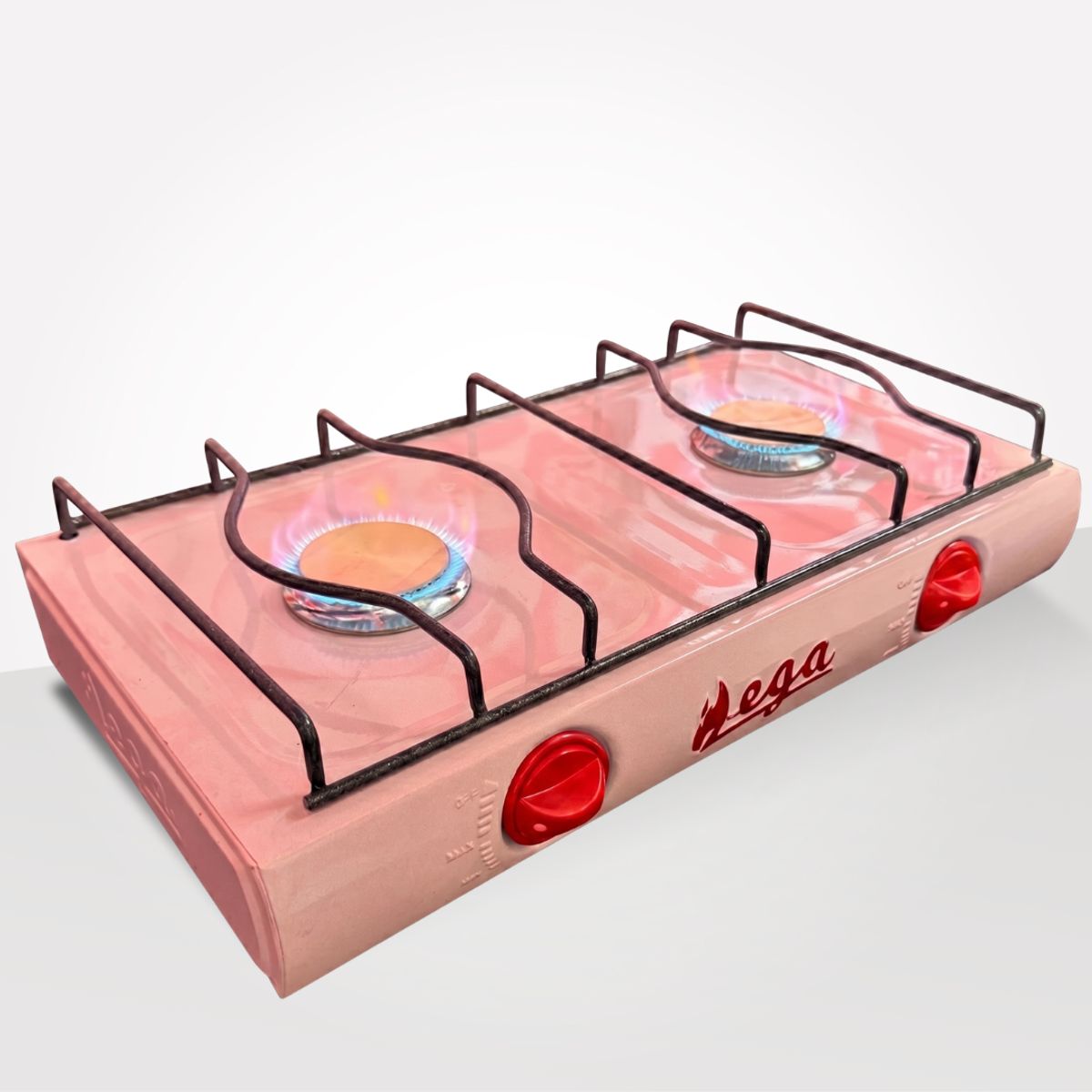 GENERICO - Cocina de Mesa 2 Hornillas a Gas Color Rosa Bebé