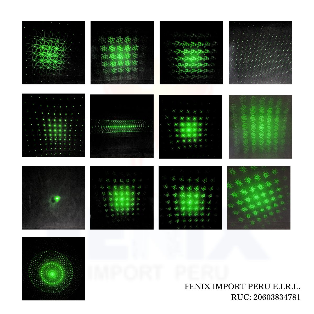 GENERICO - Puntero Láser Verde Alcance 1000 Metros 13 Puntas Intercambiables  + Pilas AAA