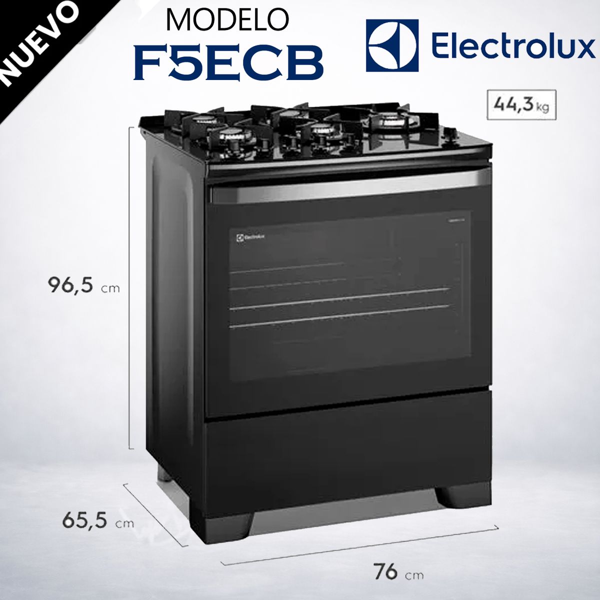 ELECTROLUX - Cocina Electrolux 5 Quemadores 76 cm F5ECB Timer Digital
