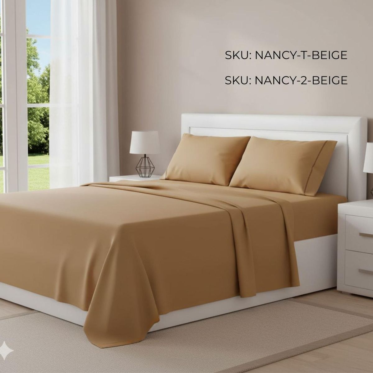 NANCY'S COLLECTION - Sábana Nancy Original Especial Beige - 2 Plazas