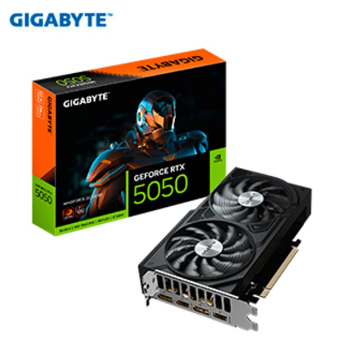 ASUS - Tarjeta de Video Gigabyte GeForce RTX 5050 Windforce OC V2 8GB GDDR6 128-bit