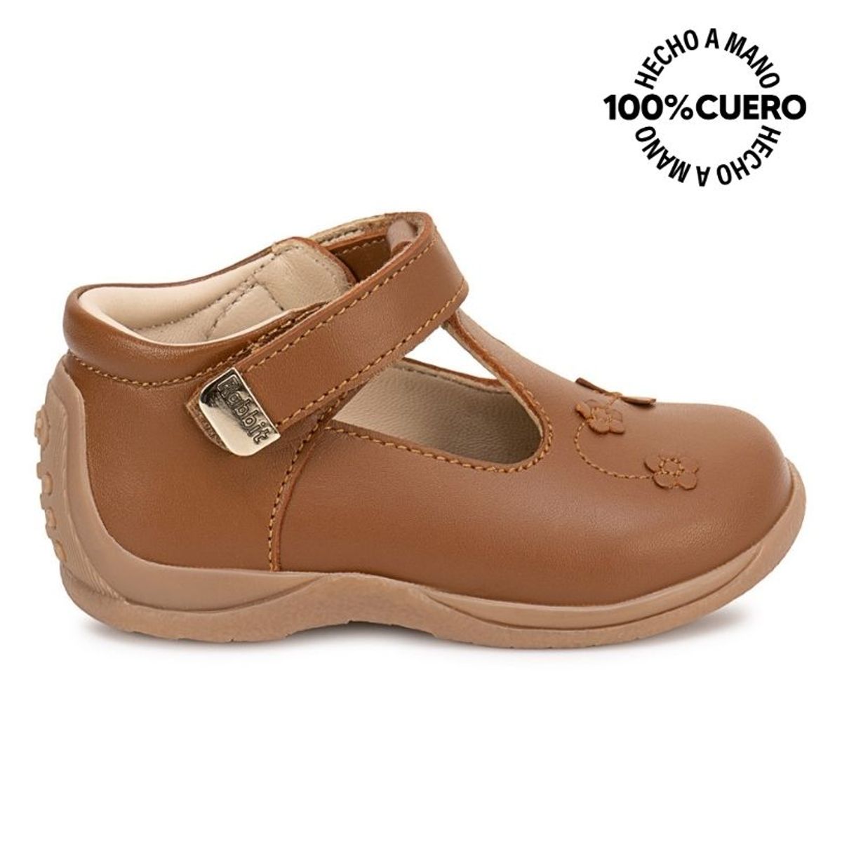 RABBIT - Zapato Maryjane MIA-2618 Natural Rabbit Cuero