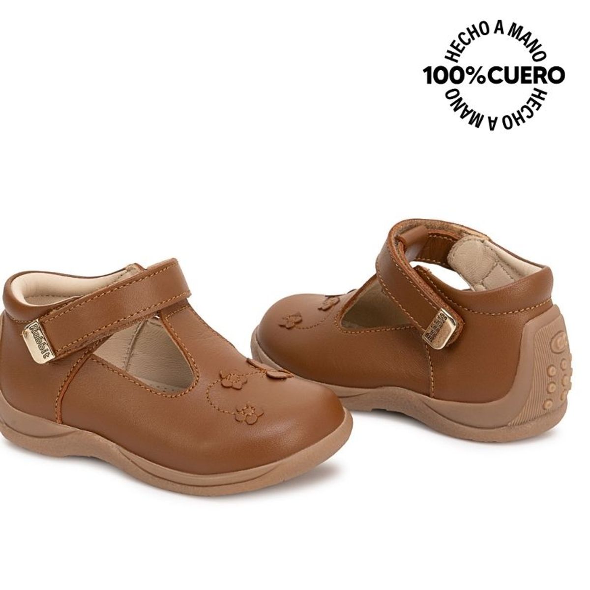 RABBIT - Zapato Maryjane MIA-2618 Natural Rabbit Cuero
