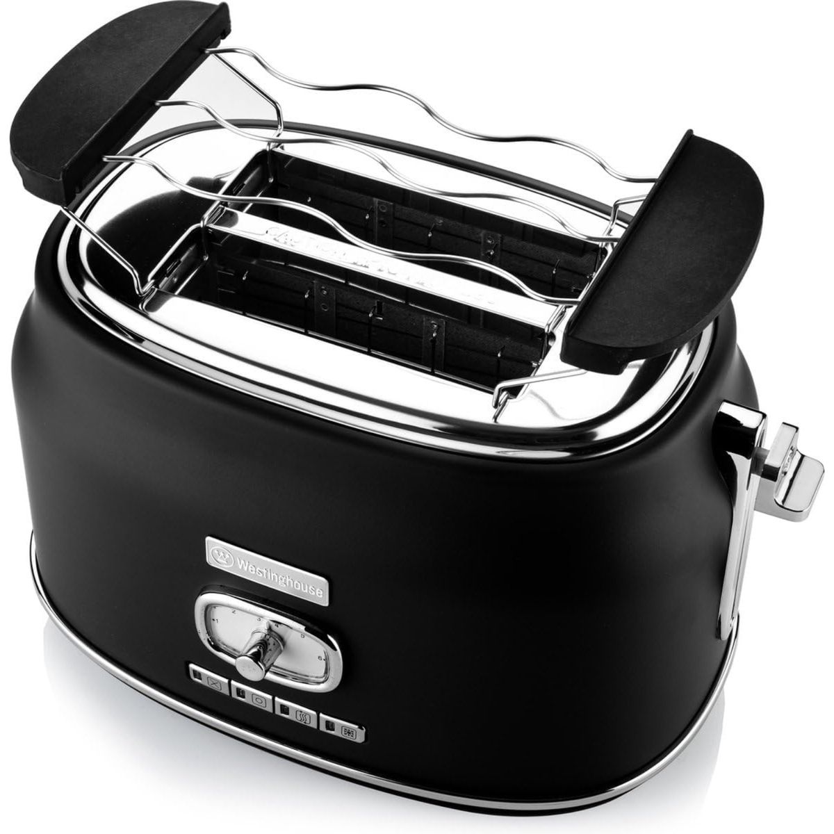 WESTINGHOUSE - Tostadora 2 ranuras Retro WH 815W negro