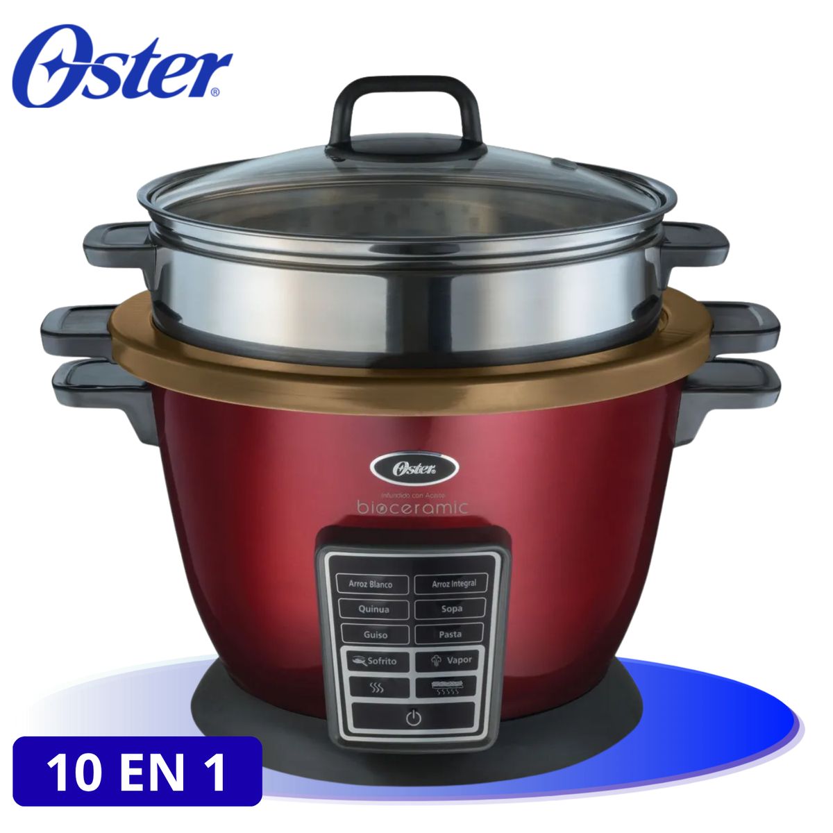 OSTER - Arrocera Multifunción 10 en 1 OSTER CKSTRC9030R CANDY