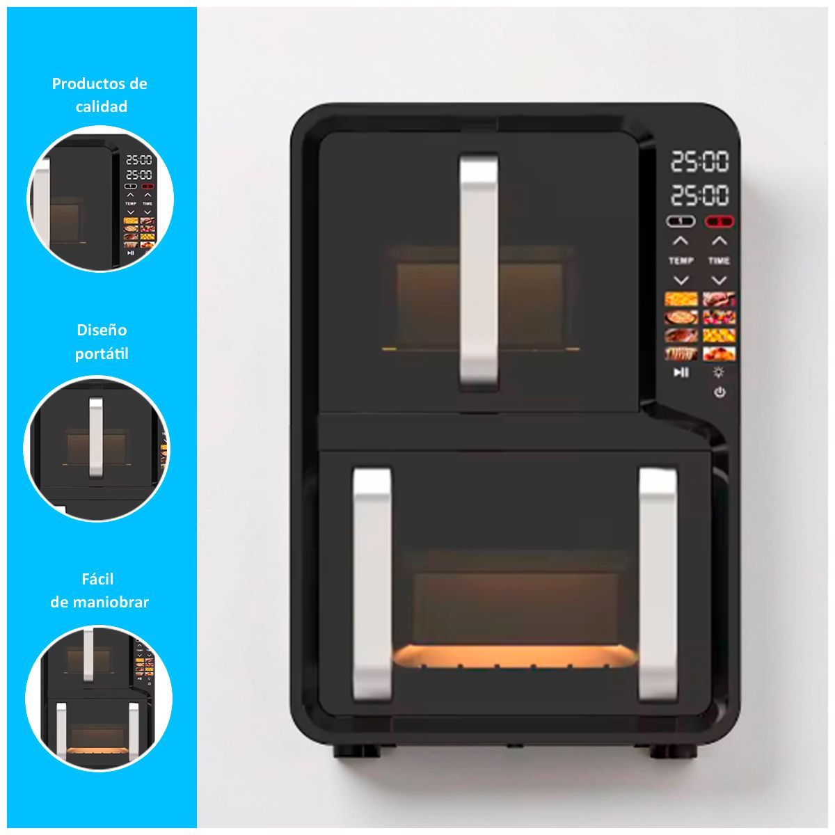 GENERICO - Freidora de Aire de 2 Niveles