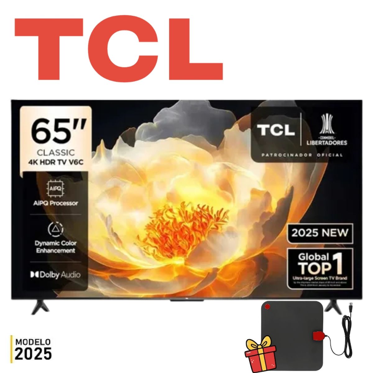 TCL - TELEVISOR TCL 65" 4K HDR 2025 MOD 65VC6C+ REGALO