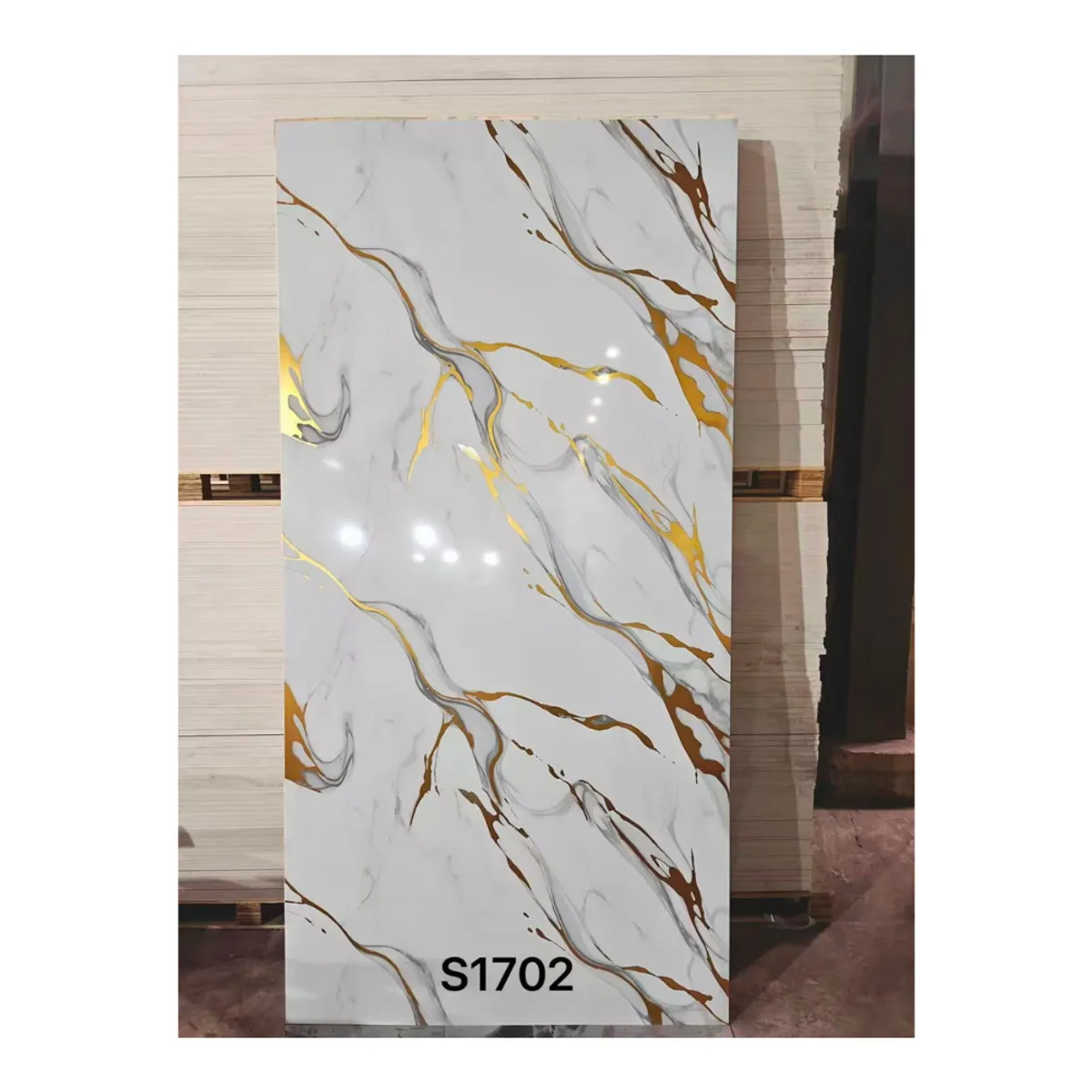 DECOKASA - Panel de Pared SPC Tipo Mármol Plancha 122 x 244 cm x 3mm - Blanco Aurum Pack 2 unds