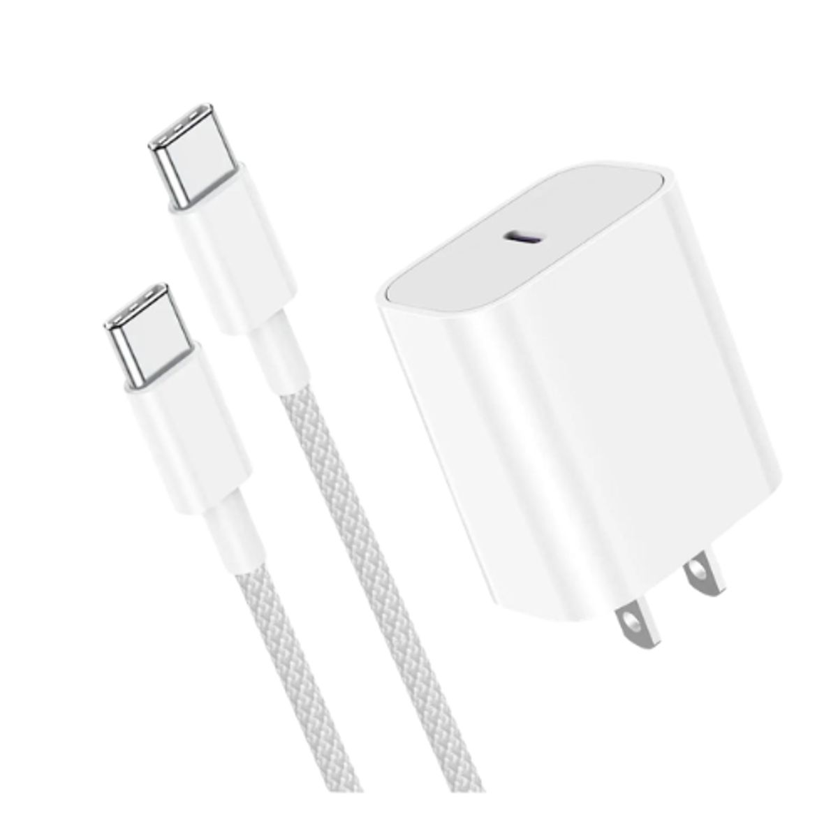 GENERICO - CARGADOR USB-C 35W PARA IPHONE+ CABLE TRENZADO USB-C