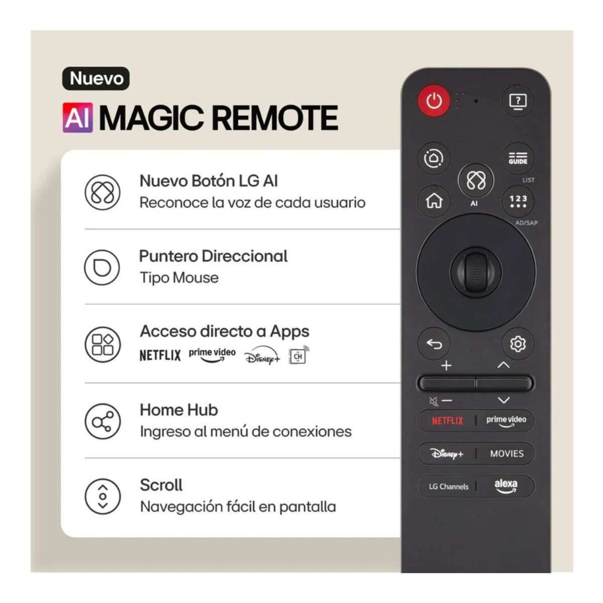 LG - Televisor LG 55 Qned 4k ThinQ Ai 55QNED73ASA Smart TV 2026
