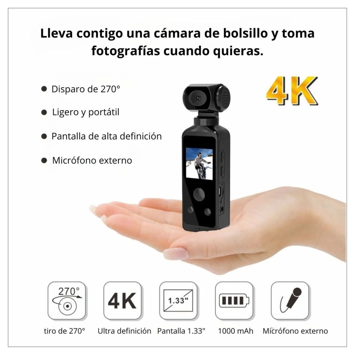 OEM - Camara de accion LINKMAX LK-AC3 4K portatil