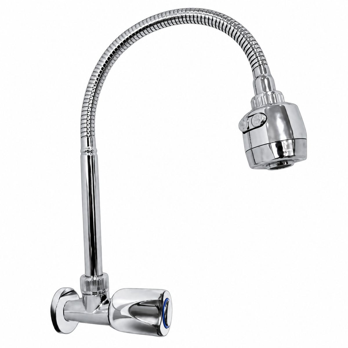 Grifo Llave Cocina Pared Apache agua fría pesado Cromado cuello flexible 47cm, marca APACHE - Foto 2