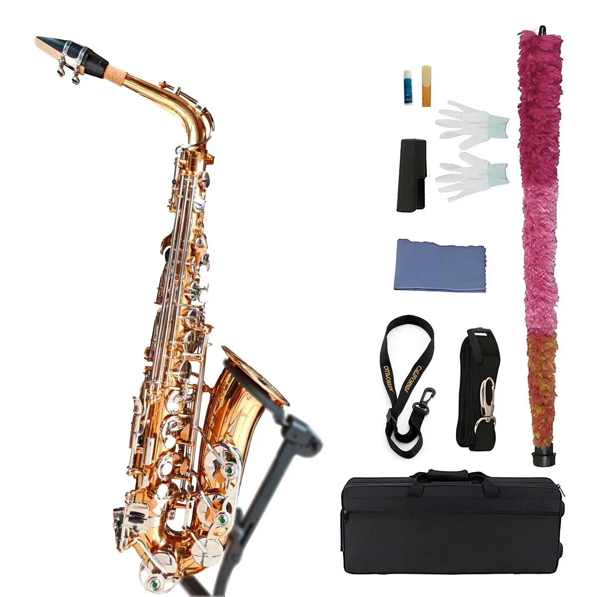CALIFORNIA - Saxo Alto California Original Dorado Llaves Niqueladas CAL1022