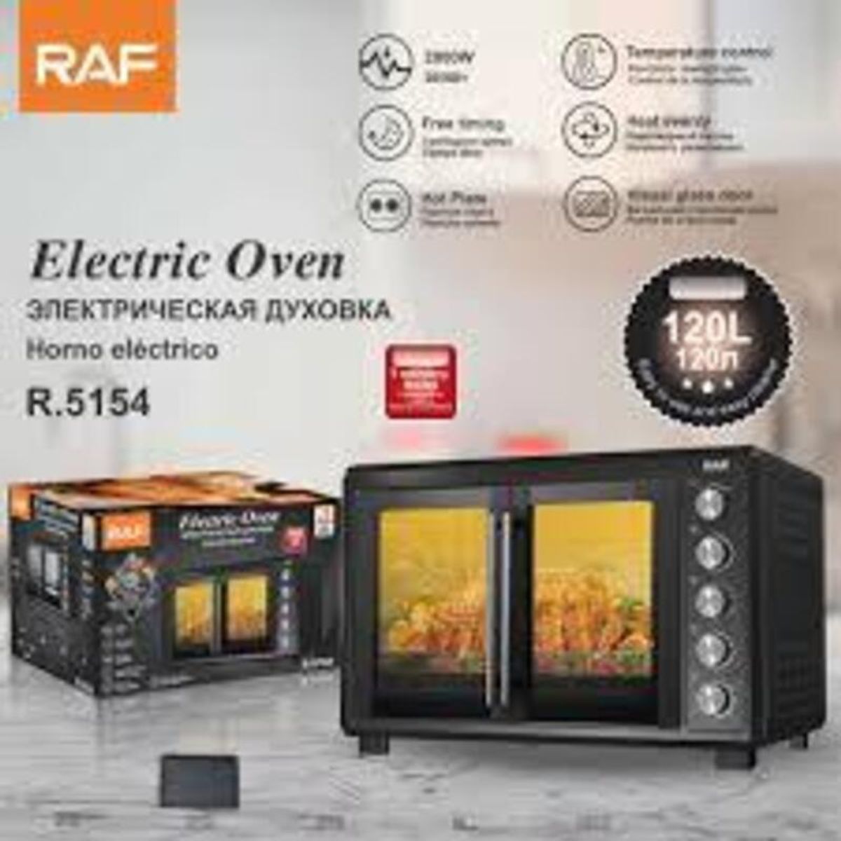 GENERICO - HORNO ELÉCTRICO DE 120 LITROS DOBLE PUERTA