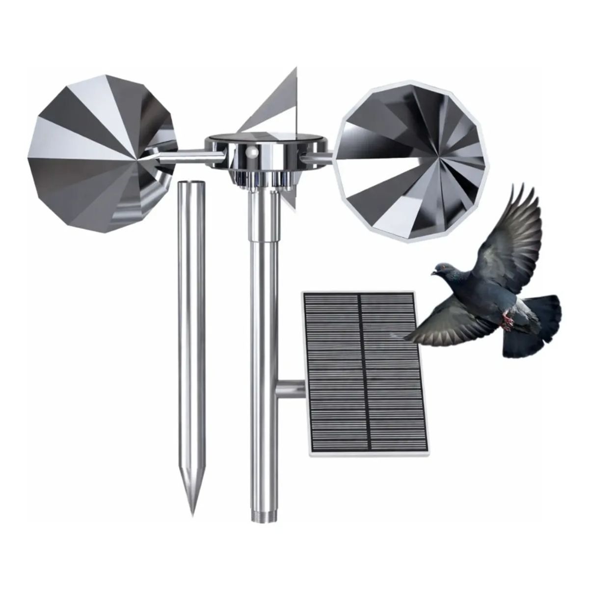 Ahuyentador de Aves Solar Reflectante para Techos Jardines y Balcones, marca OEM - Foto Principal