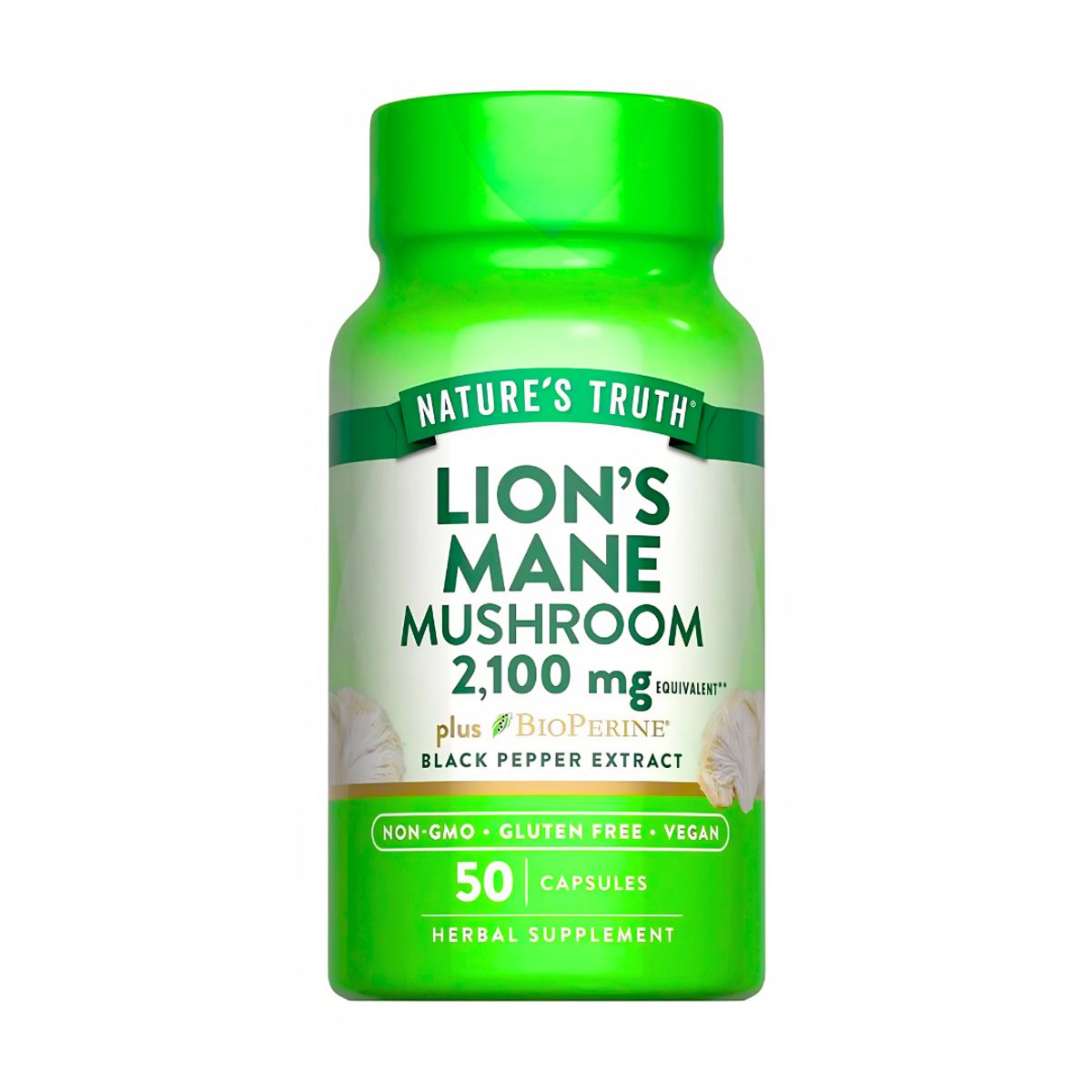 Nature'S Truth - Lion's Mane Mushroom 2100 mg / Melena de Leon Nature's Truth - 50 Cápsulas