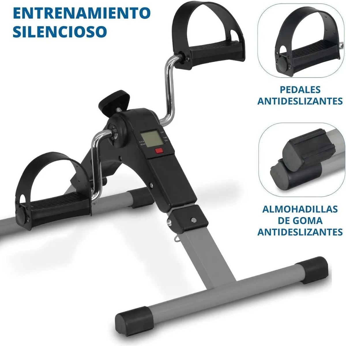 EVERSO - Pedalera Ejercitador Digital Terapia Piernas Brazos Plegable