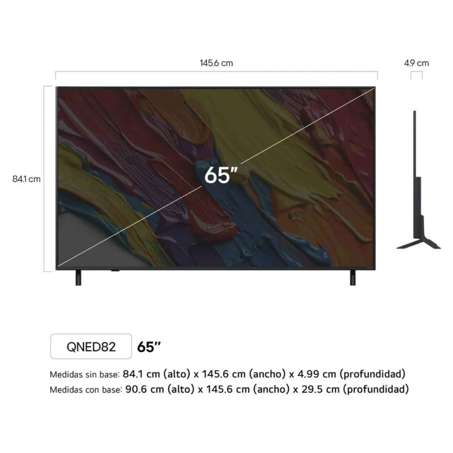 Televisor LG QNED 4K THINQ AI SMART 65 65QNED82ASG 2025 2