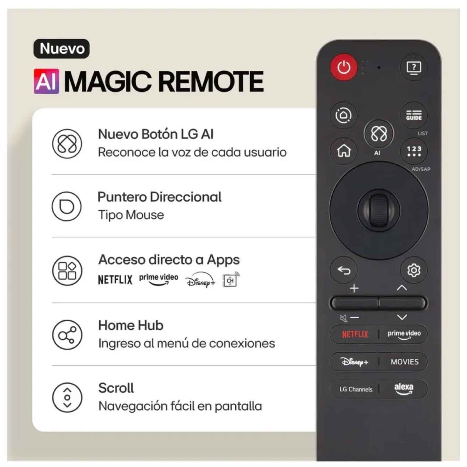 Televisor LG QNED 4K THINQ AI SMART 65 65QNED82ASG 2025 3