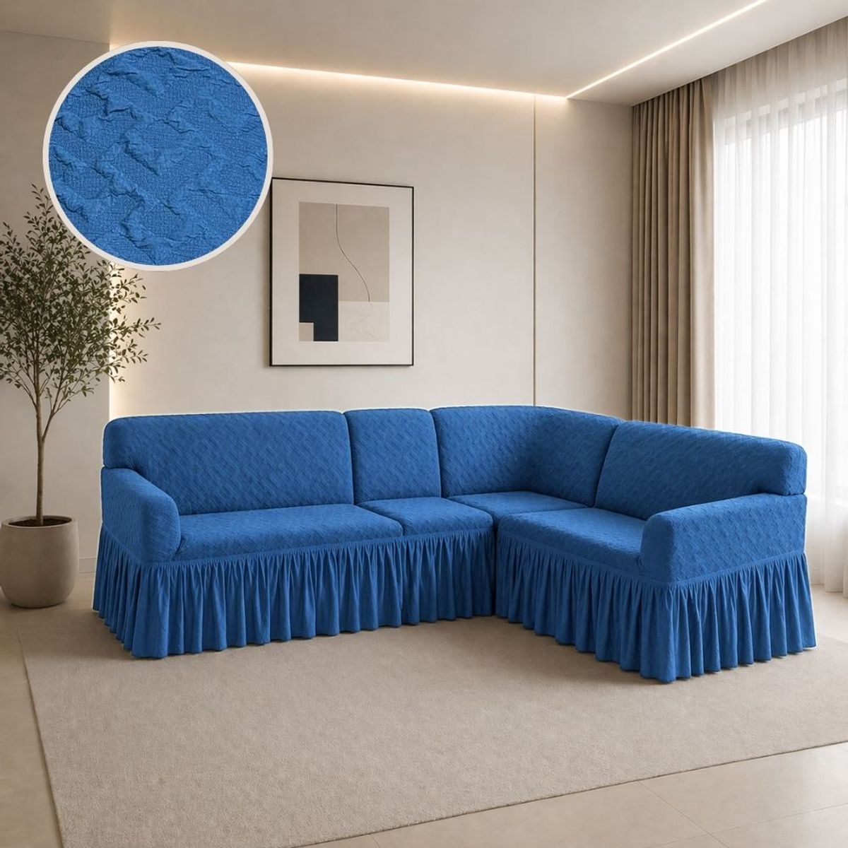 SALA FABULOSA - Funda de mueble modular 4 piezas Natural Culture - Cobalto