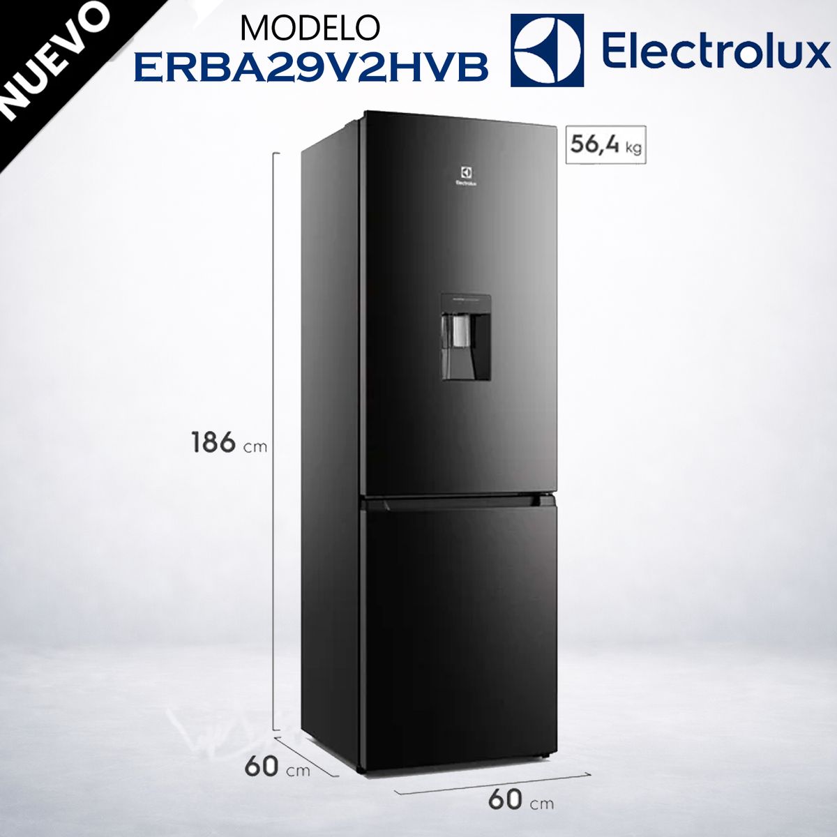 ELECTROLUX - Refrigeradora Electrolux Bottom Freezer No Frost Inverter  285 Lt. - ERBA29V2HVB