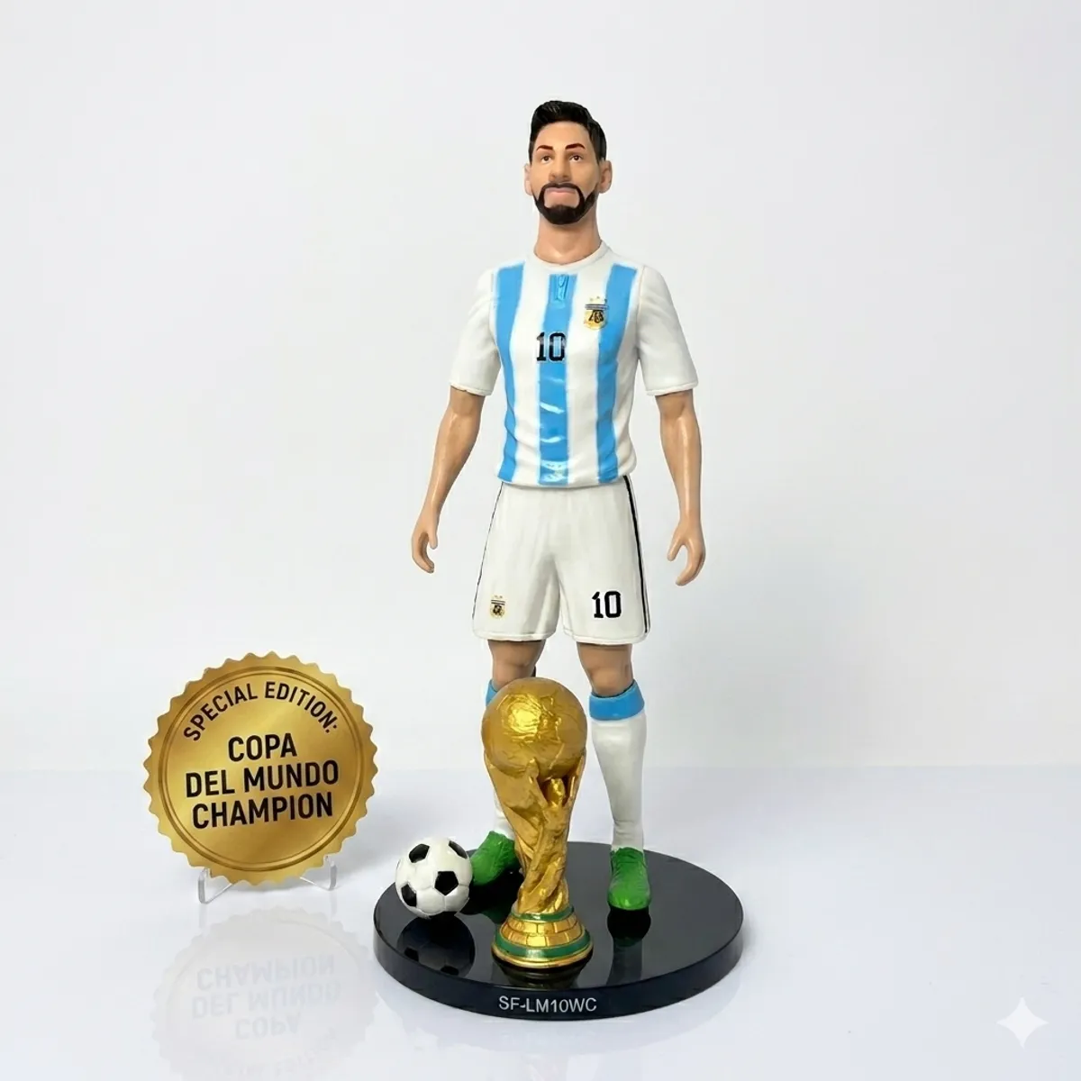 GENERICO - Figura de Colección LIONEL MESSI - COPA MUNDIAL DE FUTBOL. - EDICION LIMITADA