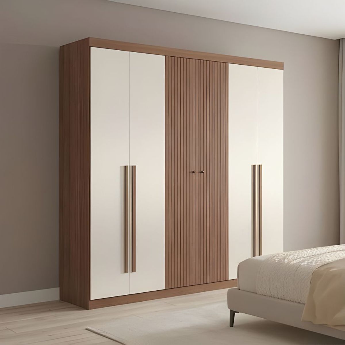 Ropero Runa 6 puertas Marrón y Blanco - Masiva Home, marca MASIVA HOME - Foto Principal