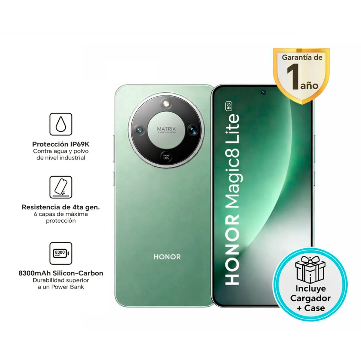 HONOR - CELULAR HONOR MAGIC 8 LITE 8RAM 256GB VERDE