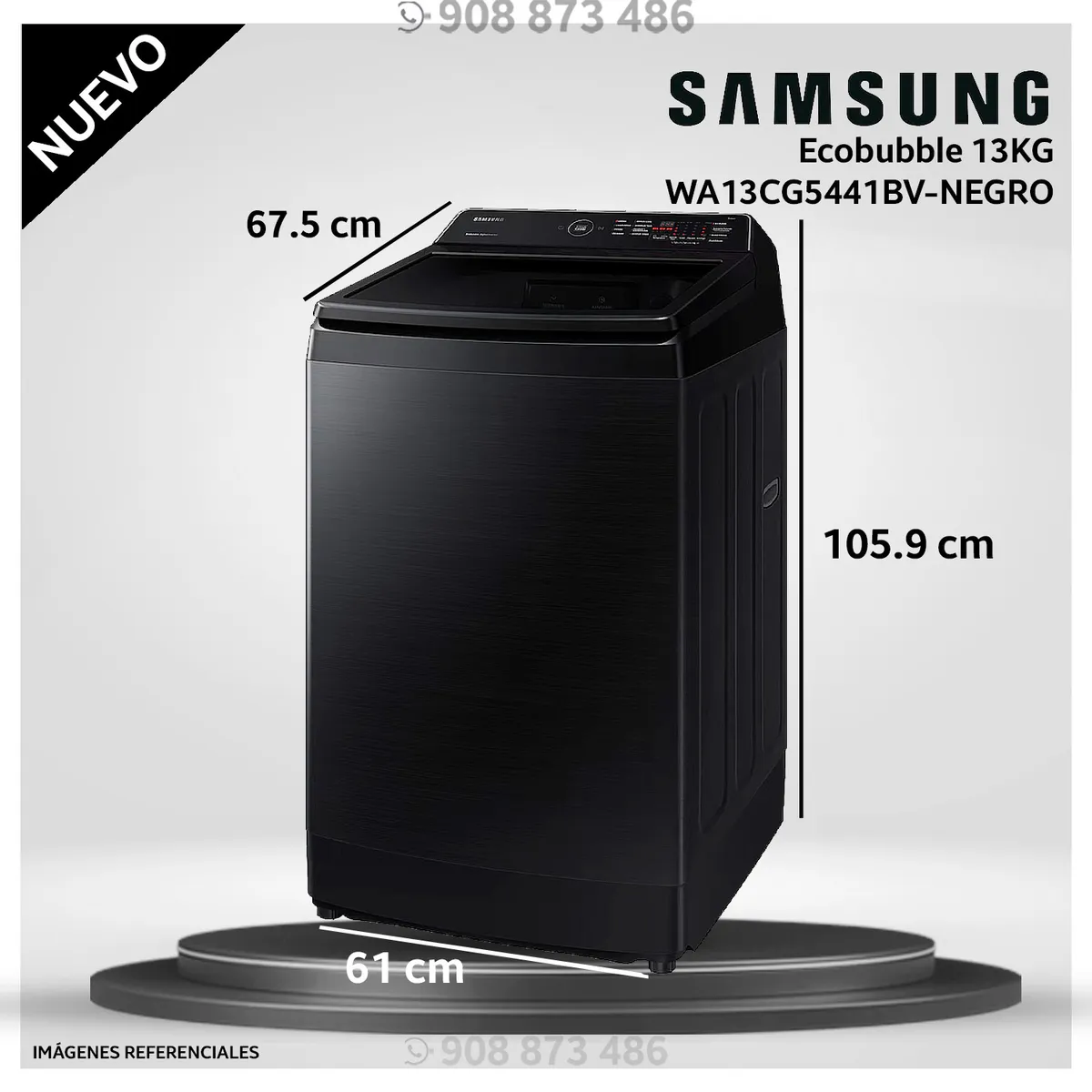 SAMSUNG - Lavadora Samsung 13 Kg Carga Superior WA13CG5441BV - Modelo Nuevo