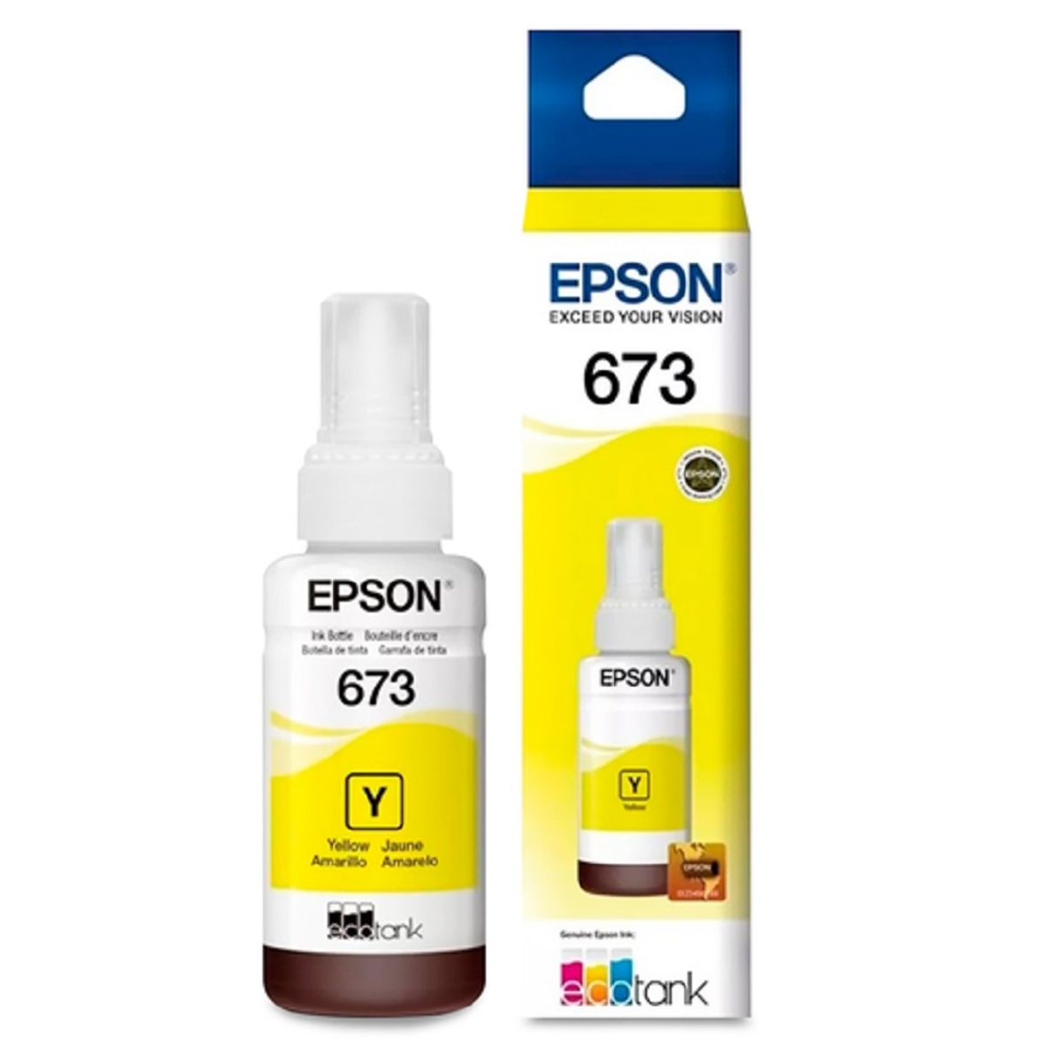 EPSON - Tinta Epson T673 Amarillo EcoTank L800, L805, L810, L850, L1800 Original - 70ml