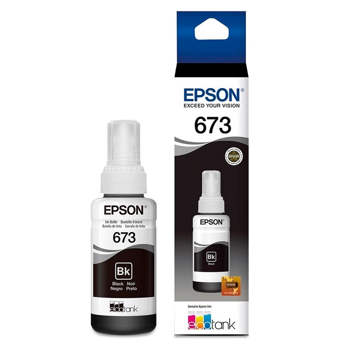 EPSON - Tinta Epson T673 Negro EcoTank L800, L805, L810, L850, L1800 Original - 70ml