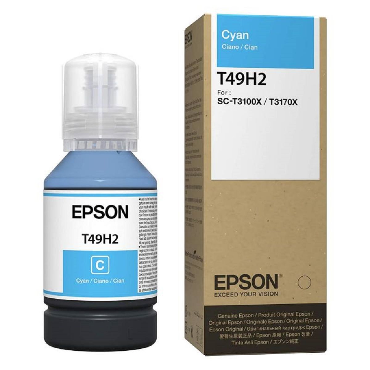 EPSON - Tinta Epson T49H Cian SureColor SC-T3100x, SC-T3170x Original - 140ml