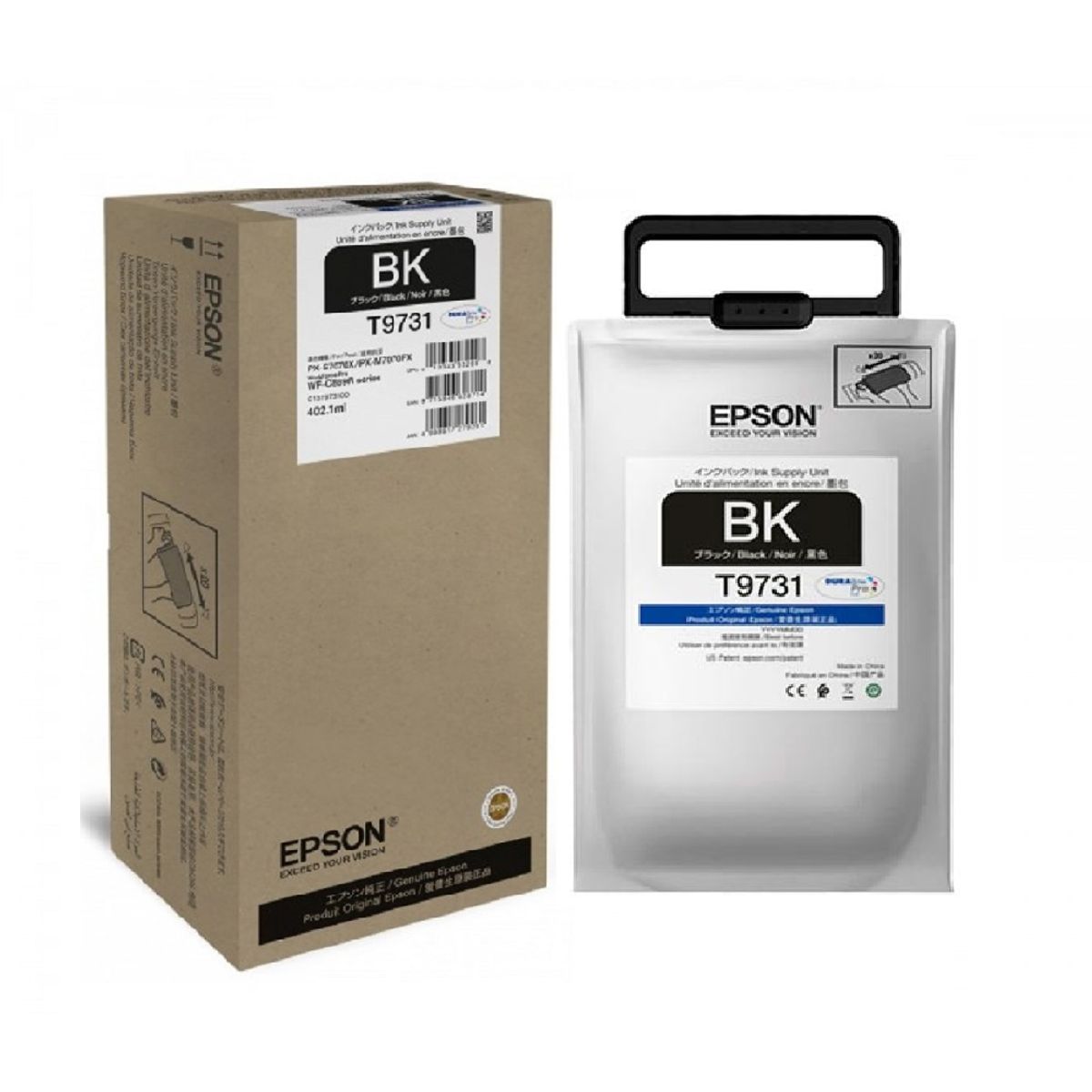 EPSON - Tinta Epson T973 Negro Workforce WF-C860, WF-C869 Original - 402ml
