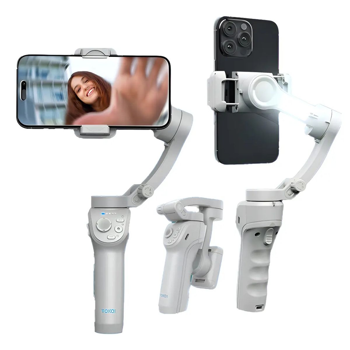 MINI TRIPODE ESTABILIZADOR 3 EJES CELULAR LUZ LED CON SEGUIMIENTO DE ROSTRO, marca GENERICO - Foto Principal