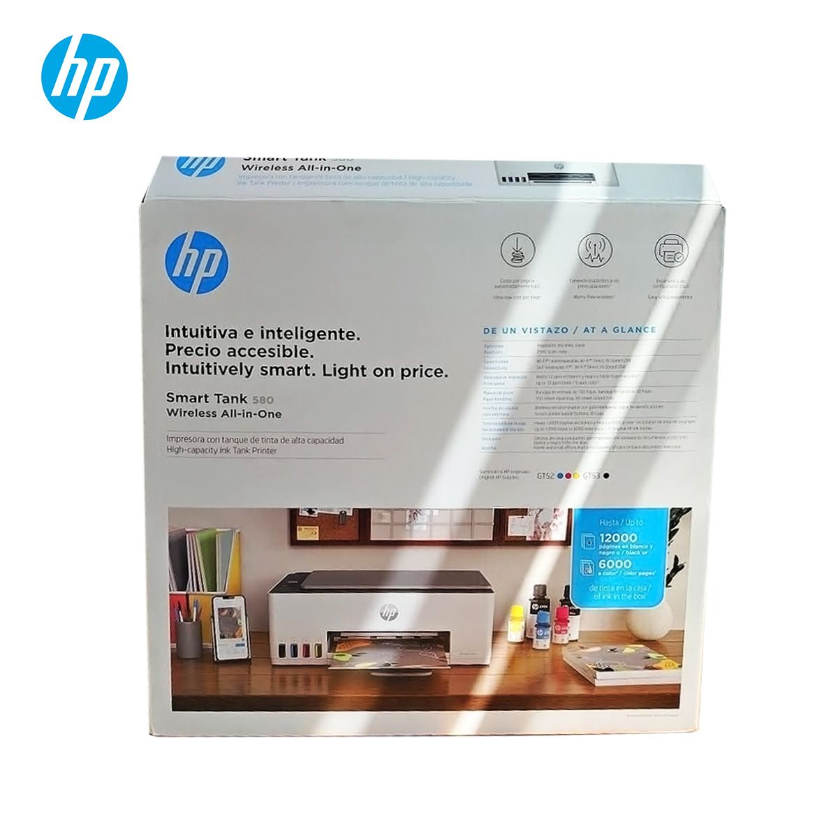 HP - Impresora Multifuncional Hp Smart Tank 580 WIFI USB