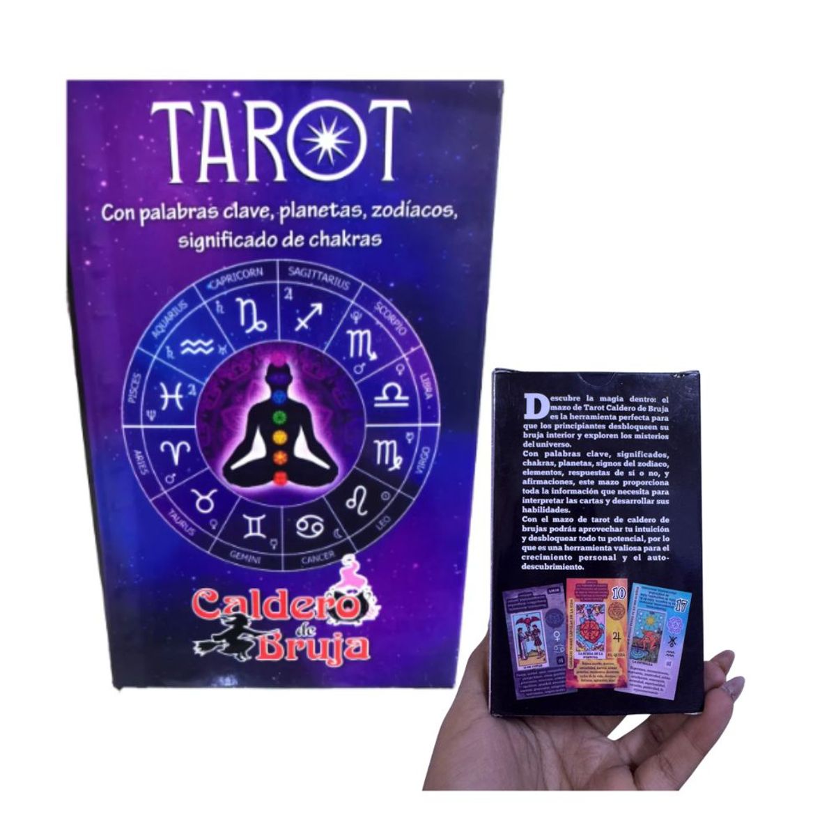 GENERICO - Cartas del TAROT Caldero de la Bruja Cartas para Aprender