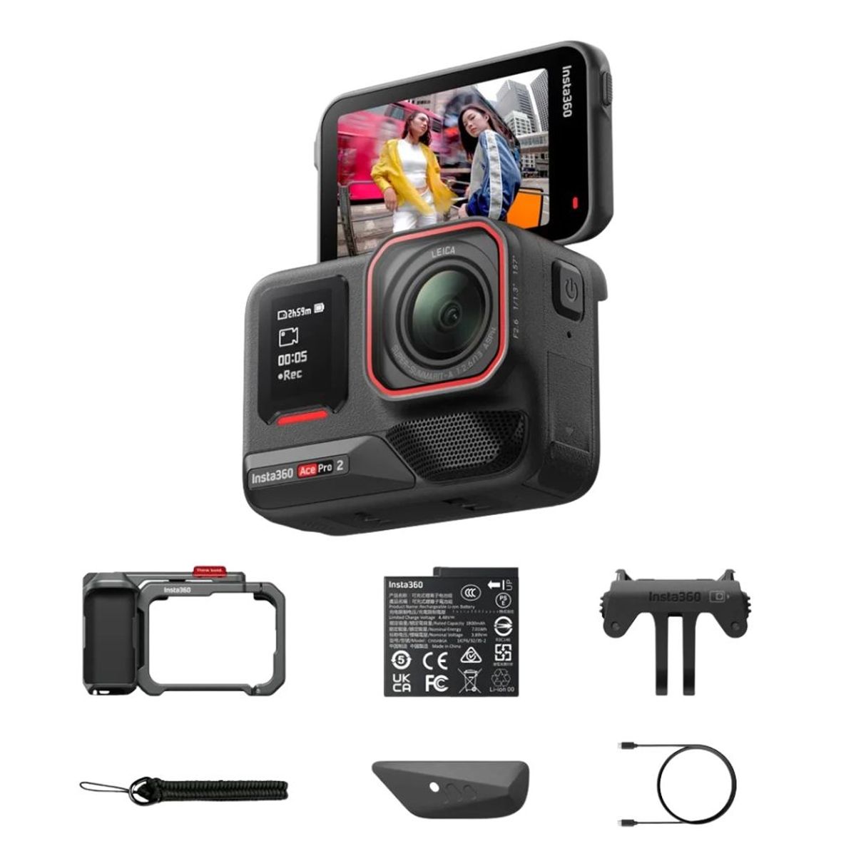INSTA360 - Cámara de Acción Insta360 Ace Pro 2 Single Battery Xplorer Bundle