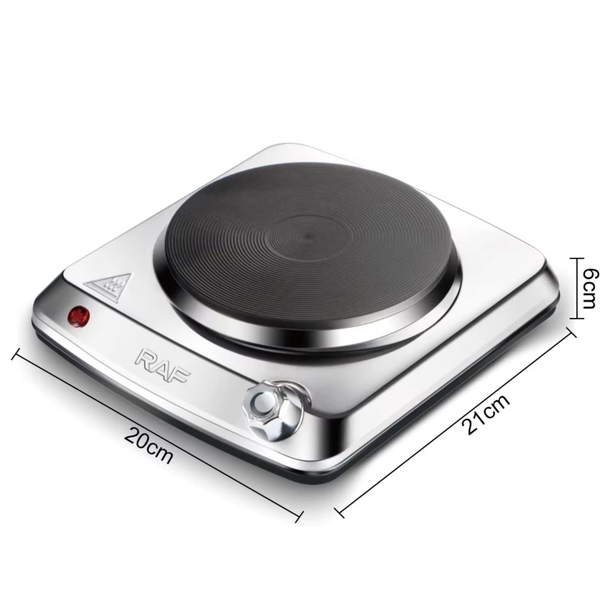 RAFF - Estufa Eléctrica RAF R8204 1000W Acero Inoxidable