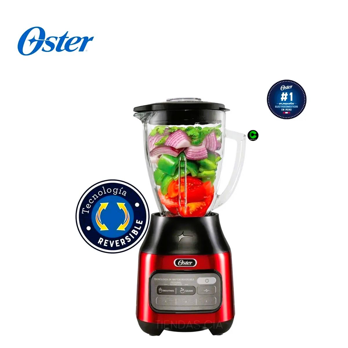 OSTER - LICUADORA OSTER 1.5 LT REVERSIBLE BLSTPEG-CRT- ROJO