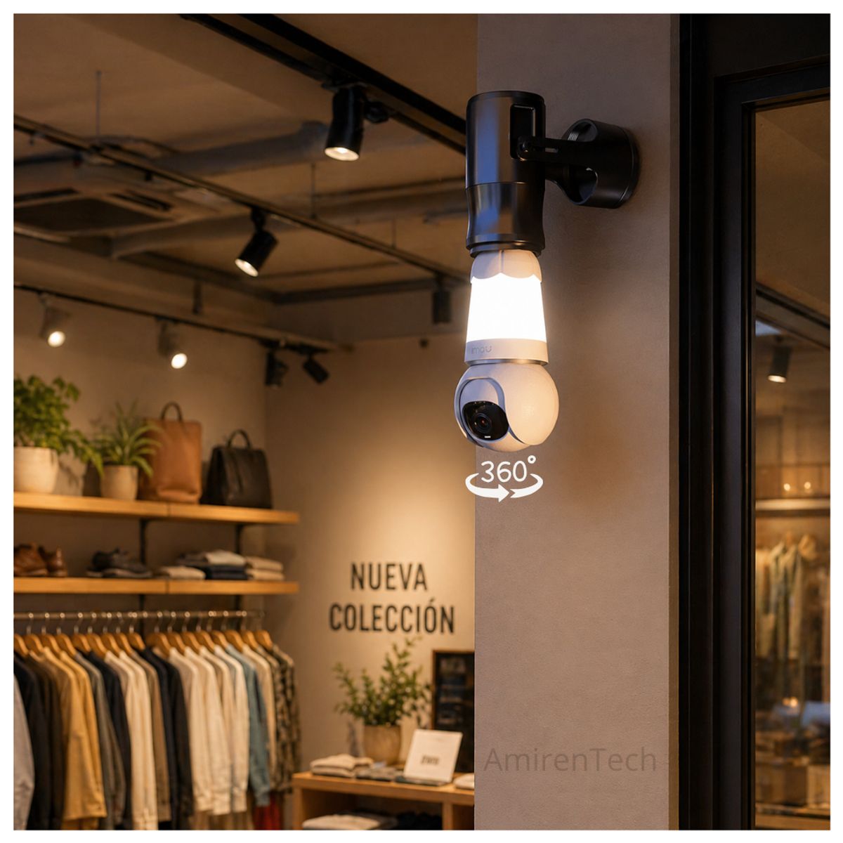 IMOU - Camara seguridad Foco IMOU Bulb Cam 5MP-3K Wifi 360°