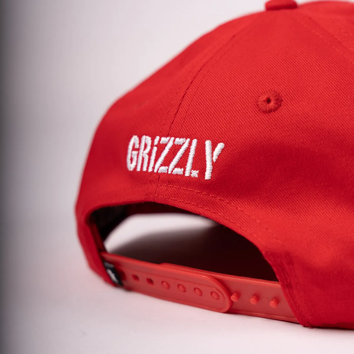 GRIZZLY GRIPTAPE - GORRA CAPS GRIZZLY GRIPTAPE OG BEAR RED WHITE