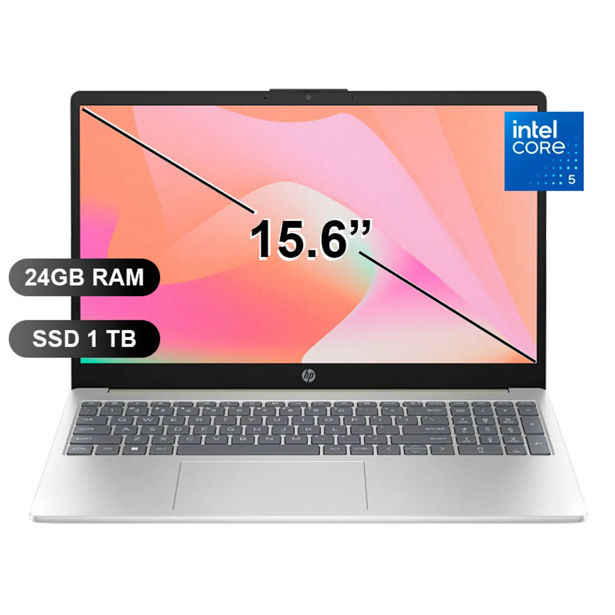 HP - Laptop HP 15-FD0362LA I5-120U, 24GB RAM, 1TB SSD, SIN WINDOWS, 15.6 D31T5LA