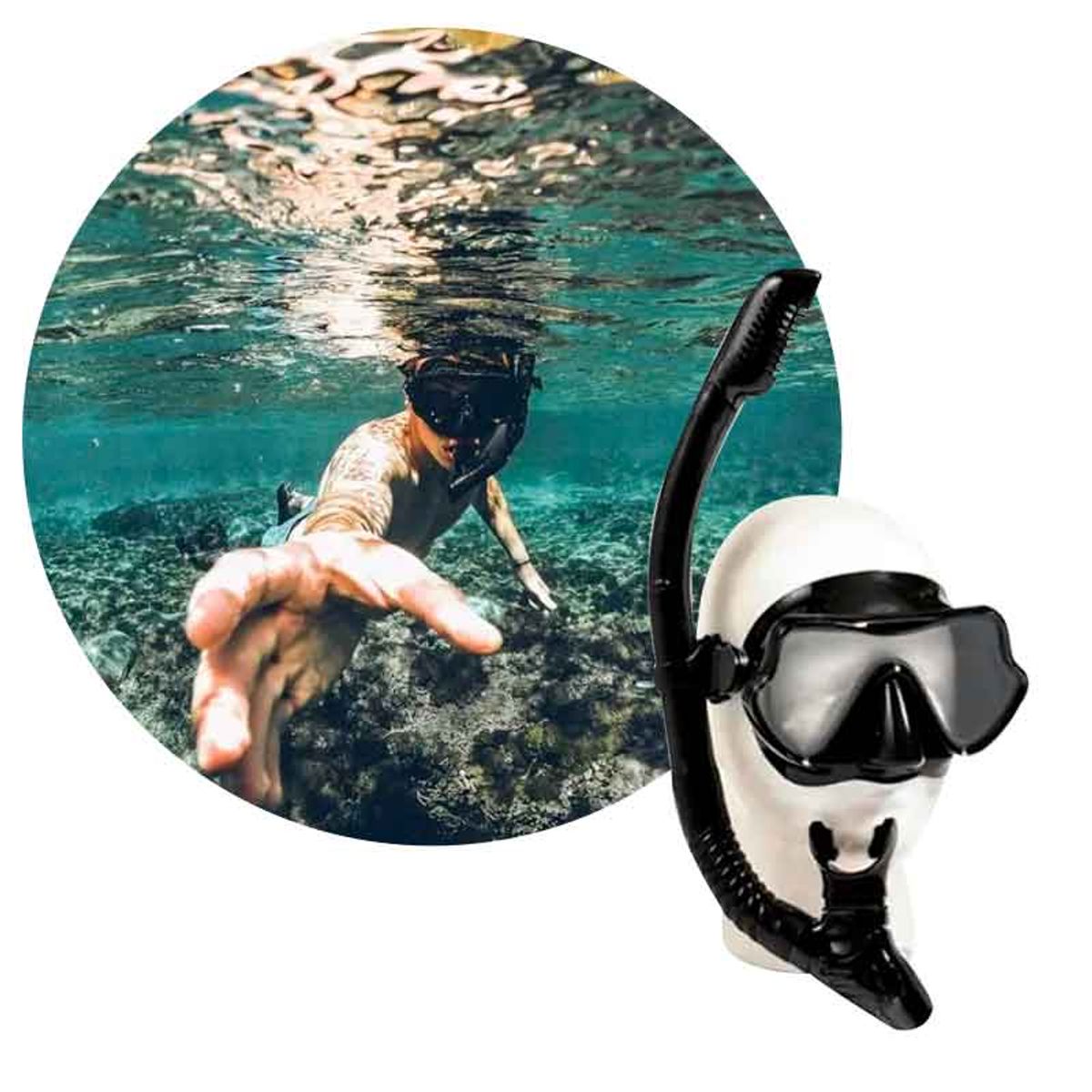 GENERICO - Máscara y Snorkel para jóvenes, adultos vidrio templado ideal para  buceo